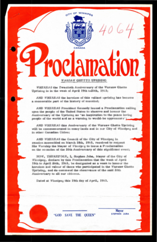 1963 Proclamation by Mayor Juba