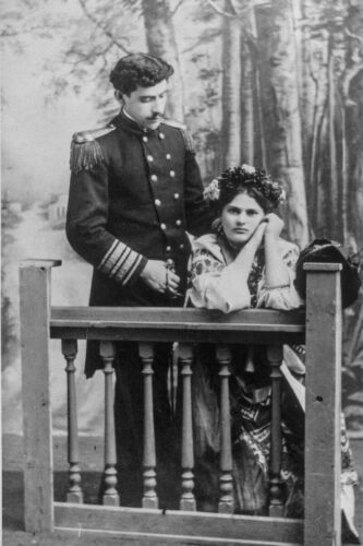 Bertha and Jacob Plotkin at a Purim party 1908.