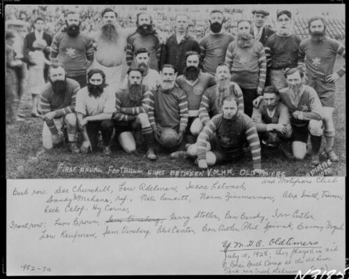 Football game between the YMHA old timers and the Montefiore Club, 1928